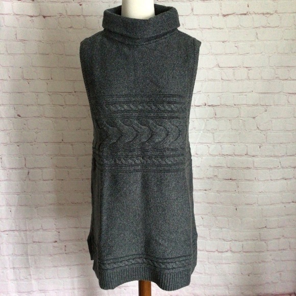 Talbots Dresses & Skirts - Talbots Gray Sleeveless Turtleneck Sweater Dress - Size Small